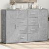 vidaXL Buffets 2 pcs gris béton 60x31x84 cm bois d'ingénierie