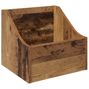 vidaXL Bo&icirc;te &agrave; disques LP Bois ancien 37 x 33 x 32 cm