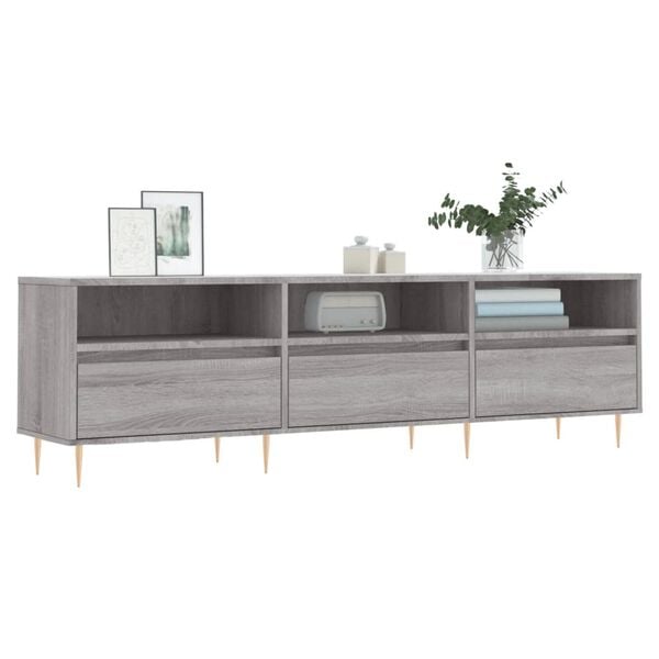 vidaXL Meuble TV sonoma gris 150x30x44,5 cm bois d'ing&eacute;nierie