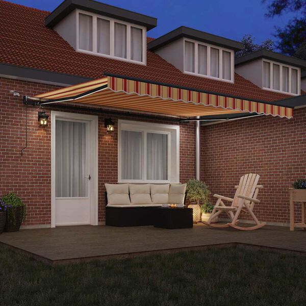 vidaXL Tissu de auvent avec Jaune et Orange 400 &times; 300 cm Polyester