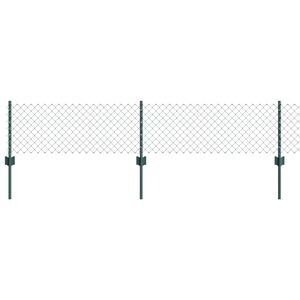 vidaXL Cl&ocirc;ture grillag&eacute;e avec poteau 10 x 0,4 m Acier recouvert de PVC