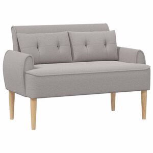 vidaXL Canap&eacute; love seat avec capitonnage en boutons Gris clair Boucl&eacute;