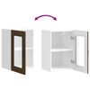 vidaXL Armoire murale de cuisine et porte en verre Kalmar ch&ecirc;ne marron