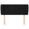vidaXL T&ecirc;te de lit avec oreilles Noir 93x23x78/88 cm Velours