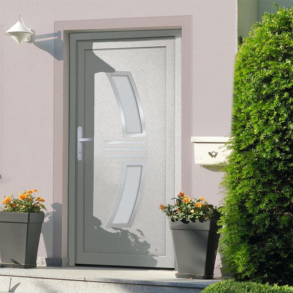 vidaXL Porte d'entr&eacute;e Blanc 108x208 cm PVC