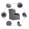 vidaXL Fauteuil inclinable Gris Similicuir