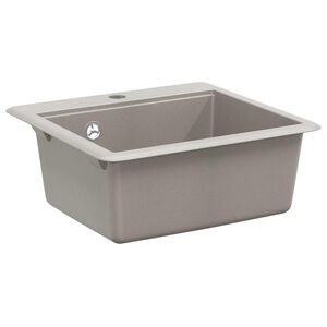vidaXL &Eacute;vier 80% Quartz et 20% R&eacute;sine 470 x 440 mm Gris