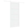 vidaXL Porte coulissante 93 x 211 cm Bois d'ing&eacute;nierie Blanc