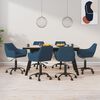 vidaXL Chaises pivotantes &agrave; manger lot de 6 Bleu Velours