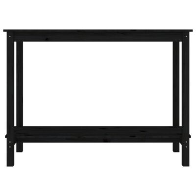 vidaXL Table console Noir 110x40x80 cm Bois massif de pin