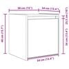 vidaXL Tables de chevet murales 2 pcs ch&ecirc;ne sonoma 38x34x40 cm
