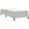 vidaXL Lit &agrave; ressorts avec matelas Gris clair 100 x 210 cm tissu
