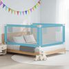 vidaXL Barri&egrave;re de s&eacute;curit&eacute; de lit d'enfant Bleu 180x25 cm Tissu
