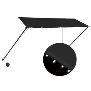 vidaXL Auvent r&eacute;tractable avec LED 300x150 cm Anthracite