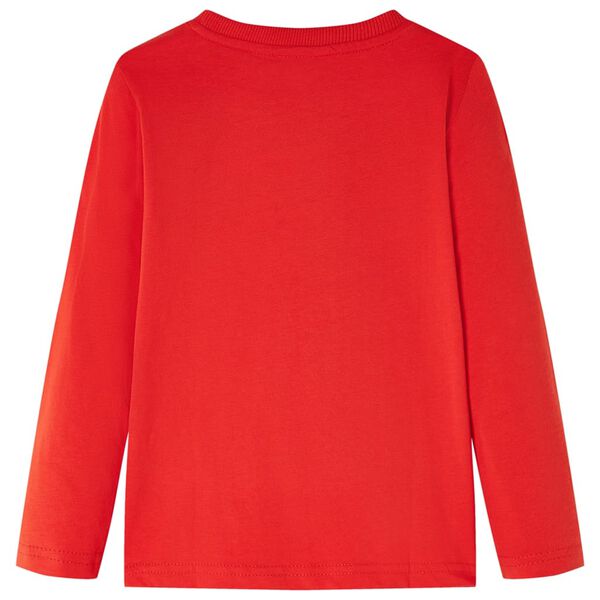 T-shirt pour enfants à manches longues rouge 104