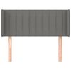 vidaXL T&ecirc;te de lit avec oreilles Gris fonc&eacute; 103x16x78/88 cm Tissu