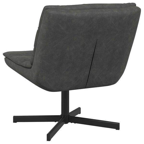 vidaXL Chaise pivotante Noir 63 x 75 x 76 cm PU antique