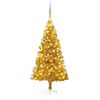 vidaXL Arbre de Noël artificiel pré-éclairé et boules doré 120 cm PET