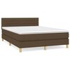 vidaXL Sommier &agrave; lattes de lit avec matelas Marron fonc&eacute; 140x190 cm