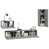vidaXL Ensemble de meubles TV 4 pcs Sonoma gris Bois d'ing&eacute;nierie