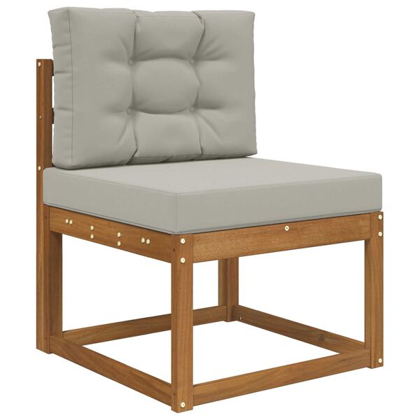 vidaXL Coussin de canap&eacute; d'ext&eacute;rieur 2 pcs Gris Polyester