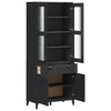 vidaXL Buffet VIKEN noir 80x40x190 cm bois massif de pin