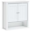 vidaXL Armoire murale de salle de bain BERG blanc bois massif