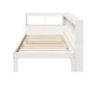 vidaXL Lit biblioth&egrave;que sans matelas blanc 90x190cm bois de pin massif