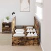 vidaXL Cadre de lit avec rangement Chêne fumé 90 x 190 cm