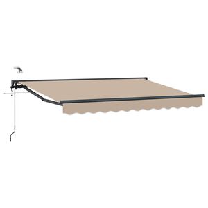 vidaXL Auvent r&eacute;tractable &eacute;lectrique Beige et Anthracite 3,5 x 2 m