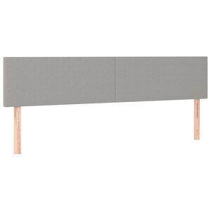 vidaXL T&ecirc;tes de lit Gris clair 200x5x78/88 cm Tissu