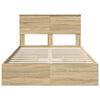 vidaXL Lit de Rangement Ch&ecirc;ne Sonoma 120 x 190 cm Bois d'ing&eacute;nierie