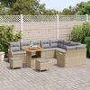 vidaXL Ensemble de canapé de jardin 12 pcs Beige et Gris clair