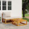 vidaXL Salon de jardin 3 pcs avec coussins bois massif d'acacia