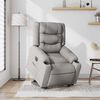 vidaXL Fauteuil inclinable &eacute;lectrique gris nuage tissu