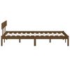 vidaXL Cadre de lit sans matelas marron miel bois massif 120x200 cm