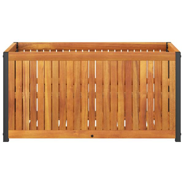 vidaXL Jardinière 85x45x44 cm bois massif d'acacia et acier
