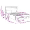 vidaXL Cadre de lit avec tiroir avec t&ecirc;te de lit Bois d'ing&eacute;nierie