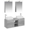 vidaXL Ensemble de mobilier de salle de bain 5 pc Sonoma gris