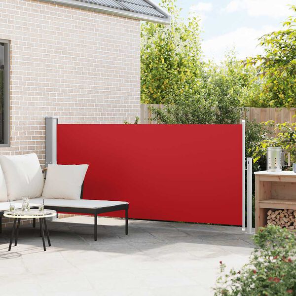 vidaXL Auvent lat&eacute;ral r&eacute;tractable 140 x 300 cm Rouge