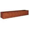vidaXL Cache-pot de jardin Rouill&eacute; 360 x 80 x 60 cm Acier patin&eacute;