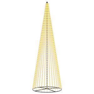 vidaXL Arbre de No&euml;l LED 485 cm 1632 LED Blanc chaud Fer Noir