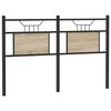 vidaXL T&ecirc;te de lit de remplacement ch&ecirc;ne sonoma 150 cm bois d'ing&eacute;nierie et acier