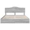 vidaXL Lit de Rangement Gris Sonoma 200 x 200 cm Bois d'ing&eacute;nierie