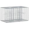 vidaXL Lit sur&eacute;lev&eacute; gabion 100 x 60 x 55 cm Acier galvanis&eacute; Argent&eacute;