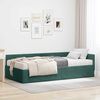 vidaXL Cadre de lit d'angle avec matelas Autre 2 pcs Vert Velours