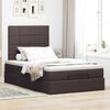 vidaXL Cadre de lit ottoman avec matelas marron fonc&eacute; 120x200 cm tissu