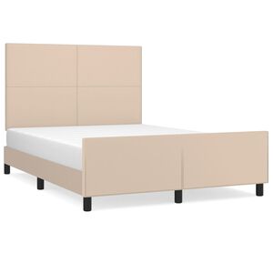 vidaXL Cadre de lit sans matelas cappuccino 140x190 cm similicuir