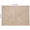 vidaXL Tapis Naturel et blanc 160 x 230 cm Jute