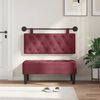 vidaXL T&ecirc;te de lit suspendue Bordeaux 110 x 55 x 7 cm tissu